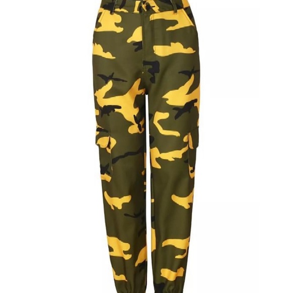 CAMOUFLAGE PRINTED DENIM PANTS - Picture 4 of 4